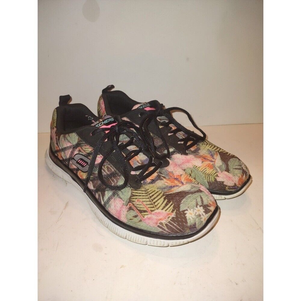 Skechers Women's Light Weigh Floral Bloom 12061 Casual Comfort Sneaker Size 10